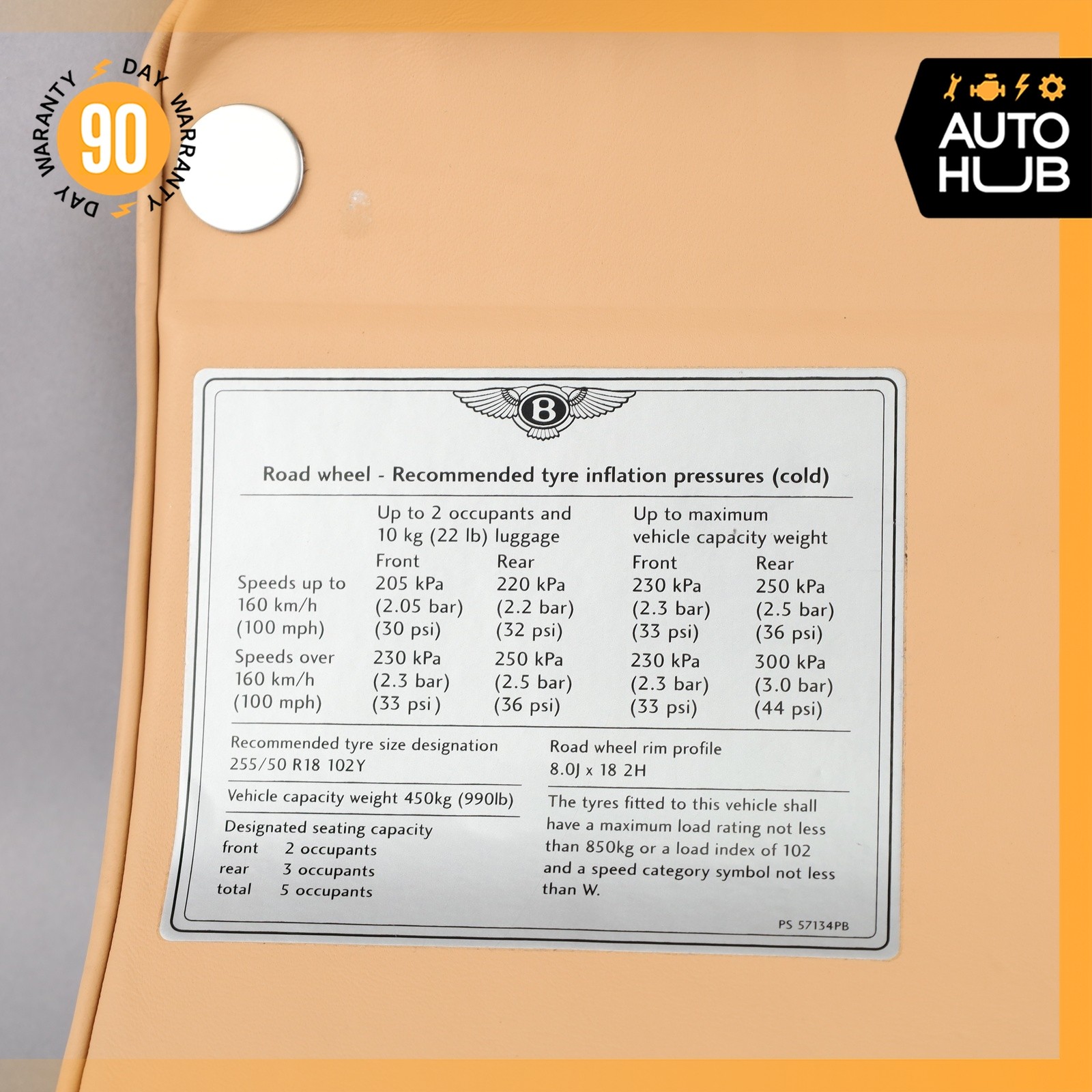 Bentley Arnage Dashboard box panel Beige