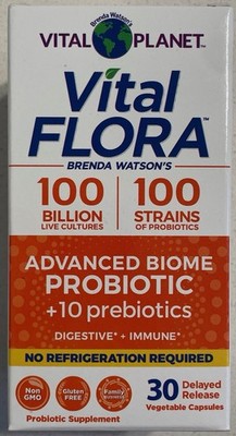Vital Planet Vital Flora 100 Billion Cultures Probiotic   30 Caps   Exp 05/2027