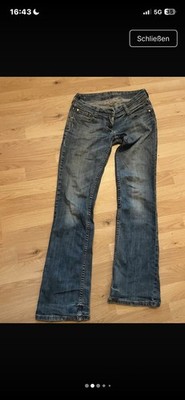 Y2k Vintage Timezone Jeans Mit Weißen Bestickungen Gr. 38