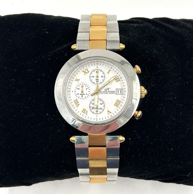 Klaus Kobec KKG1913 Men s Chronograph 38mm Couture Sport Two Tone Quartz Watch
