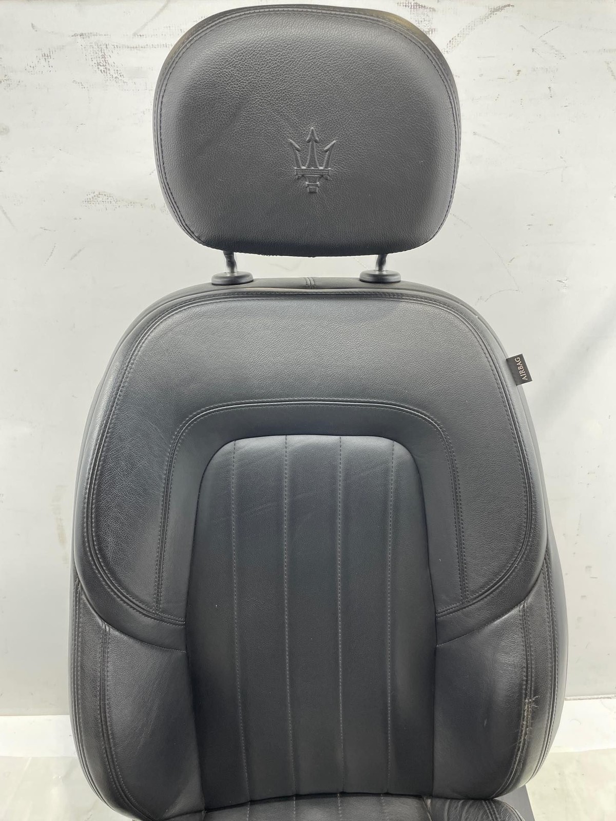 2014 Maserati Quattroporte S LH Driver Front Seat Assembly Black Leather OEM