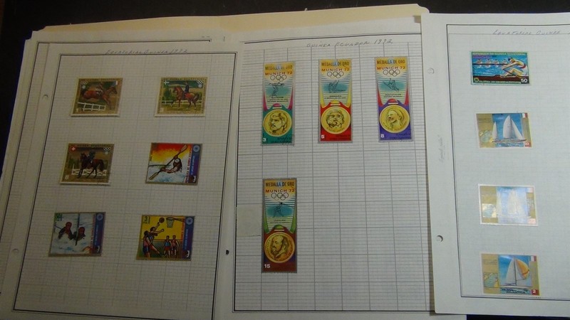 Stampsweis Equatorial Guinea collection on Harris pages est 563 or so Stamps