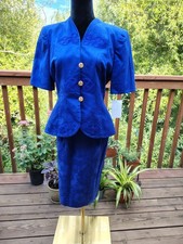 Vintage 1980s Rimini 2PC Tailored Skirt Suit, embroidery details item A33 