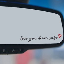 Pegatinas para espejo retrovisor de coche con "Te amo", recordatorio cariñoso