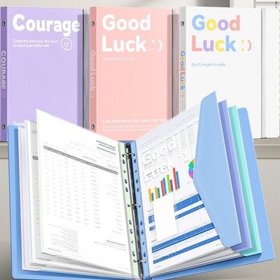Adjustable Page System Transparent Folders A4 Size Durability Office Essential
