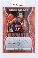 Rick Fox Lakers Signed 2024-25 Panini Obsidian Magmatic #MS-FOX #69/99 Card