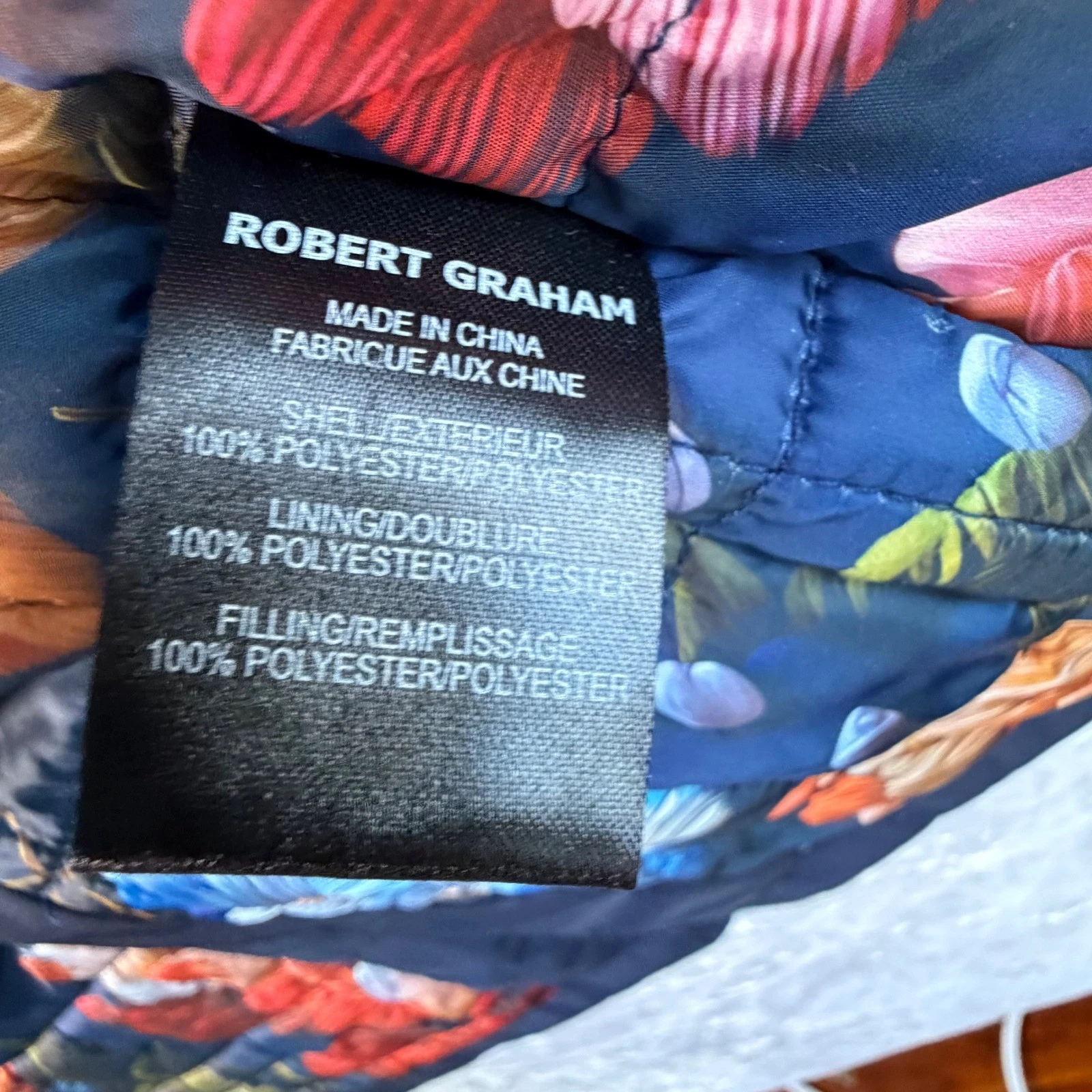 Robert Graham Men's Navy XL Full Zip Jacket Bold Floral Coat RGF24R39 MSRP: $275 image 16