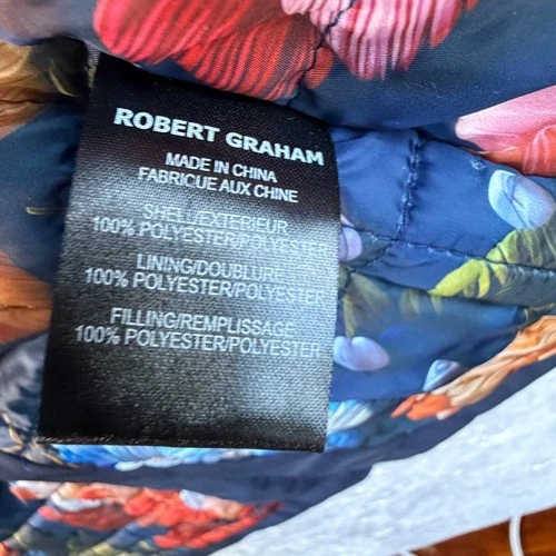 Robert Graham Men's Navy XL Full Zip Jacket Bold Floral Coat RGF24R39 MSRP: $275 image 16