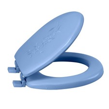 Bath Bliss Extra Soft Standard Round Toilet Seat  Decorative Vinyl Lid  Adjust