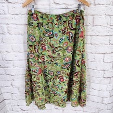 Vintage Y2K Fairy Skirt 12 Paisley Boho Festival Tiered Beaded Preppy Boho Green