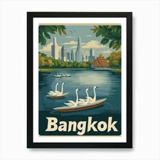 Aihrgdesign A Mid Century Modern Tr Framed Wall Art Poster Canvas Print Picture