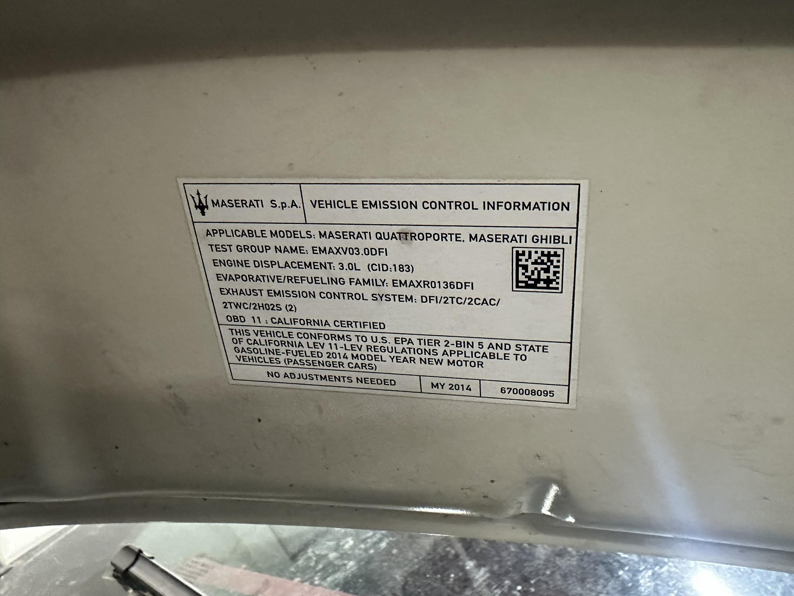 14 MASERATI GHIBLI Transmission Assembly