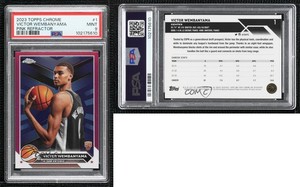 2023-24 Topps Chrome Pink Refractor Victor Wembanyama #1 PSA 9 MINT Rookie RC