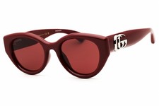 New Gucci GG1976SK 004 Burgundy/Red 52-21-145 Sunglasses
