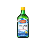 Carlson Labs Cod Liver Oil, Lemon Flavor, 16.9 oz bottle New !