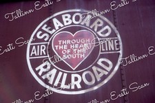 Seaboard Air Line Logo auf Güterwagen Original Kodachrome Dia