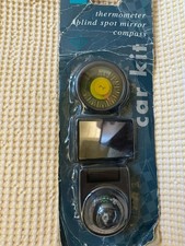 Vintage Car Kit Nos Retro Car Gadget 3 In 1 Car Thermometer Mirror And Compass Vintage Car Kit Nos Retro Car Gadget 3 In 1 Car Thermometer Mirror And Compass
