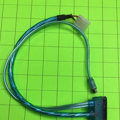 PC FC034A Newzoll Blue 15+7PIN 22 Pin Serial ATA Power Data Cable Cord For 2.5''