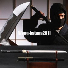 Espada Ninja Full Tang 33" recta Ninjato lista para batalla japonesa afilada Wakizashi