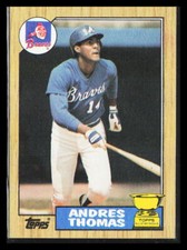 1987 Topps Andres Thomas #296 All-Star Rookie Gold Cup