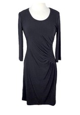 Calvin Klein Dress Womens 4 Ruched Stretch Classic Career Capsule LBD Witchy 