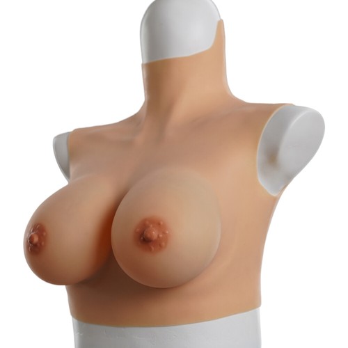 US Stock Light Short Silicone Breast Forms Fake Boobs For Cosplay Transgender - Picture 7 of 12