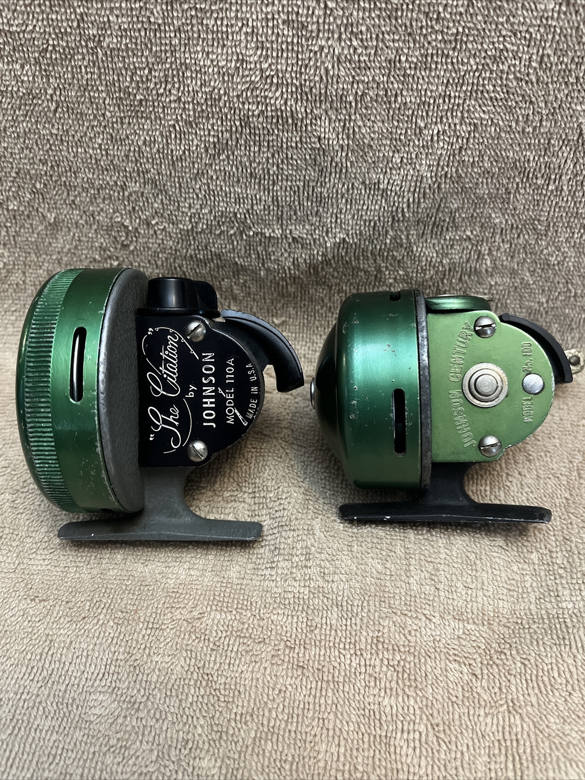 Two Johnson Fishing Reels . Century 100 and The Citation 110A eBay