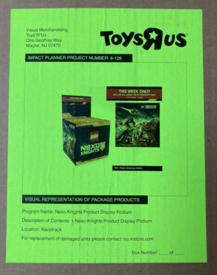 ナーゴコレクション　3・6 BOX Lego Nexo Knights Product Display Podium Cardboard Cube Toys R Us