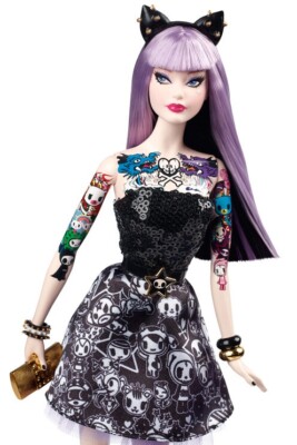 New TOKIDOKI Barbie Doll 2014/2015 Platinum Label Purple Hair