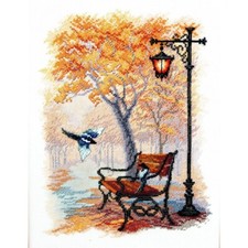Counted Cross Stitch Kit In the autumn park DIY Charivna mit