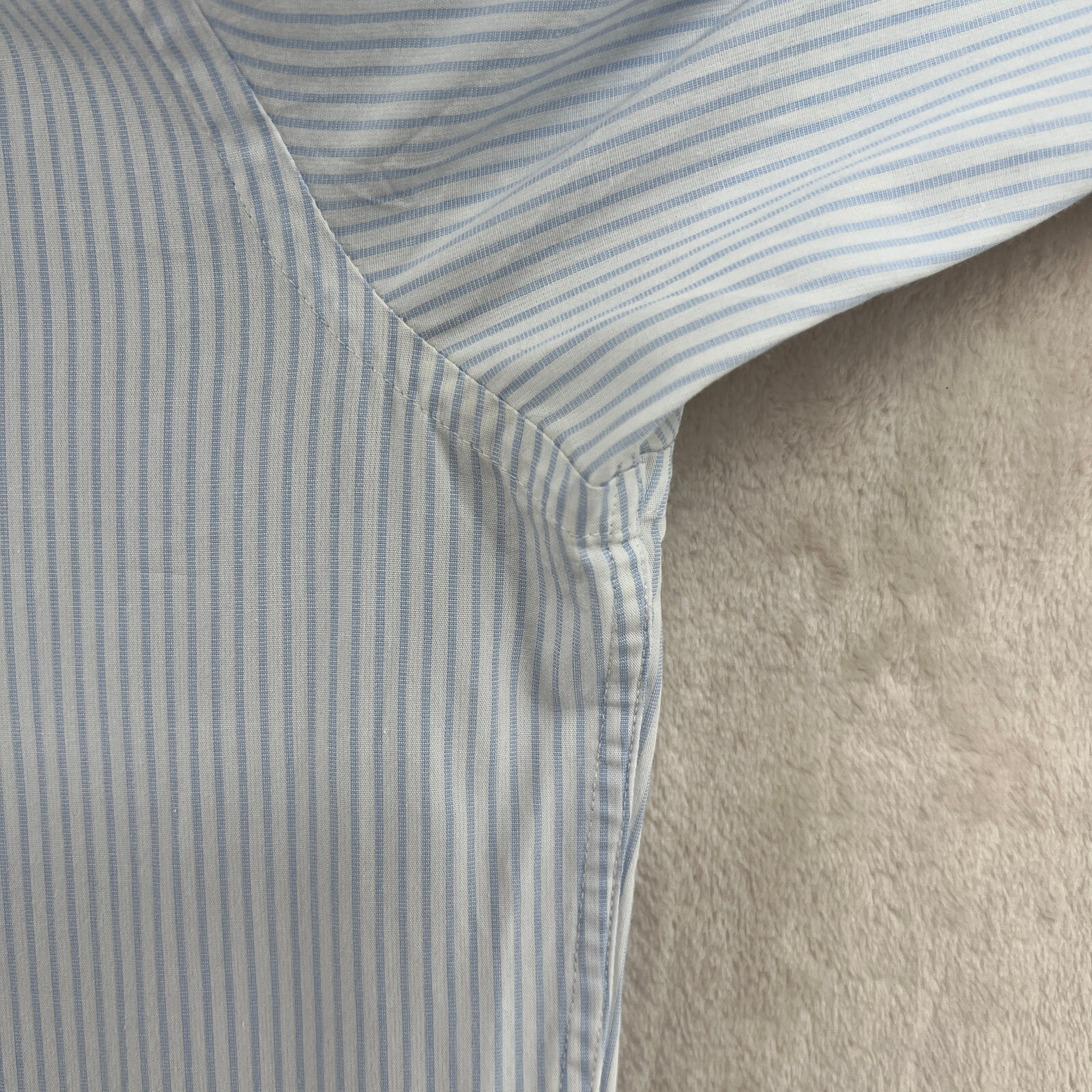 Hugo Boss Slim Fit Men's 16 White Stripe Long Sleeve Dress Shirt thumbnail 7