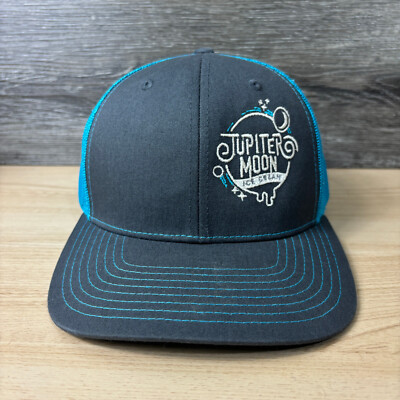 Jupiter Moon Ice Cream Hat Cap Snapback Blue Gray Adjustable