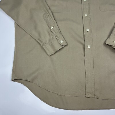 Vintage 90s Polo Ralph Lauren Whitfield Tan Beige Button Up Shirt