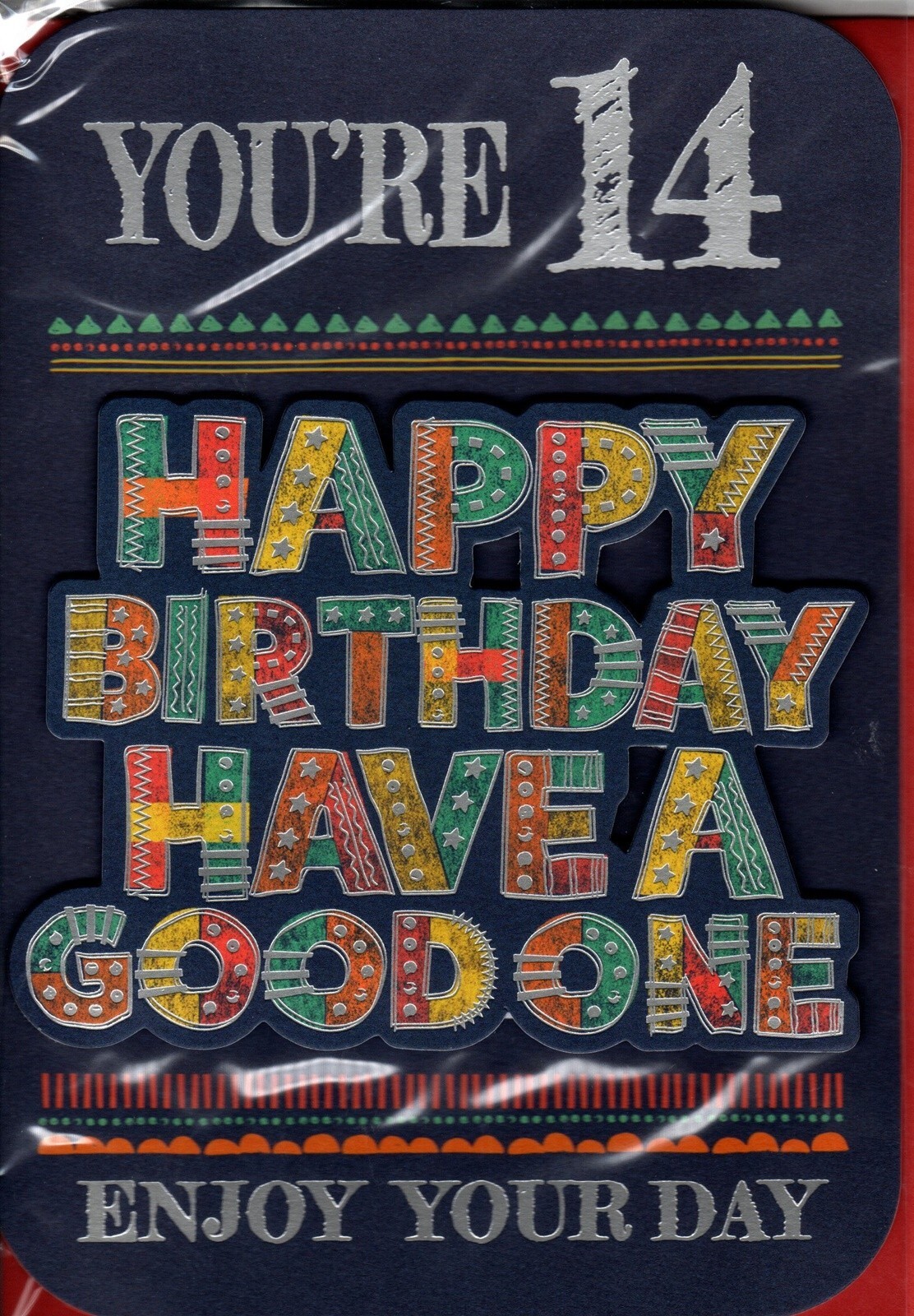 Happy Birthday Card - You're 14 - 14th 15 Today - Have a Good One Colourful Fun