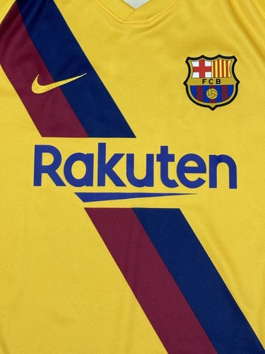 2019/20 Barcelona Away Jersey #10 Messi Medium Nike Soccer DAMAGED Stained NEW - Picture 14 of 24