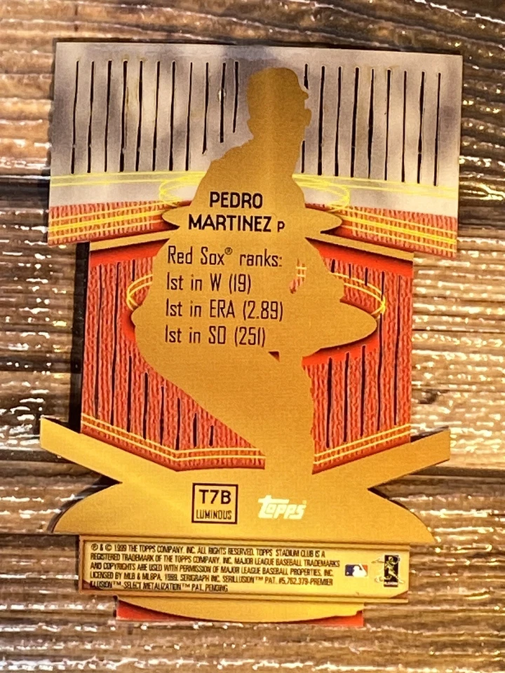 1999 Topps Stadium Club Triumvirate Baseball Pedro Martinez Luminous #T7B - Image 2 of 2