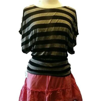 Women's Black and grey top band drop down waist