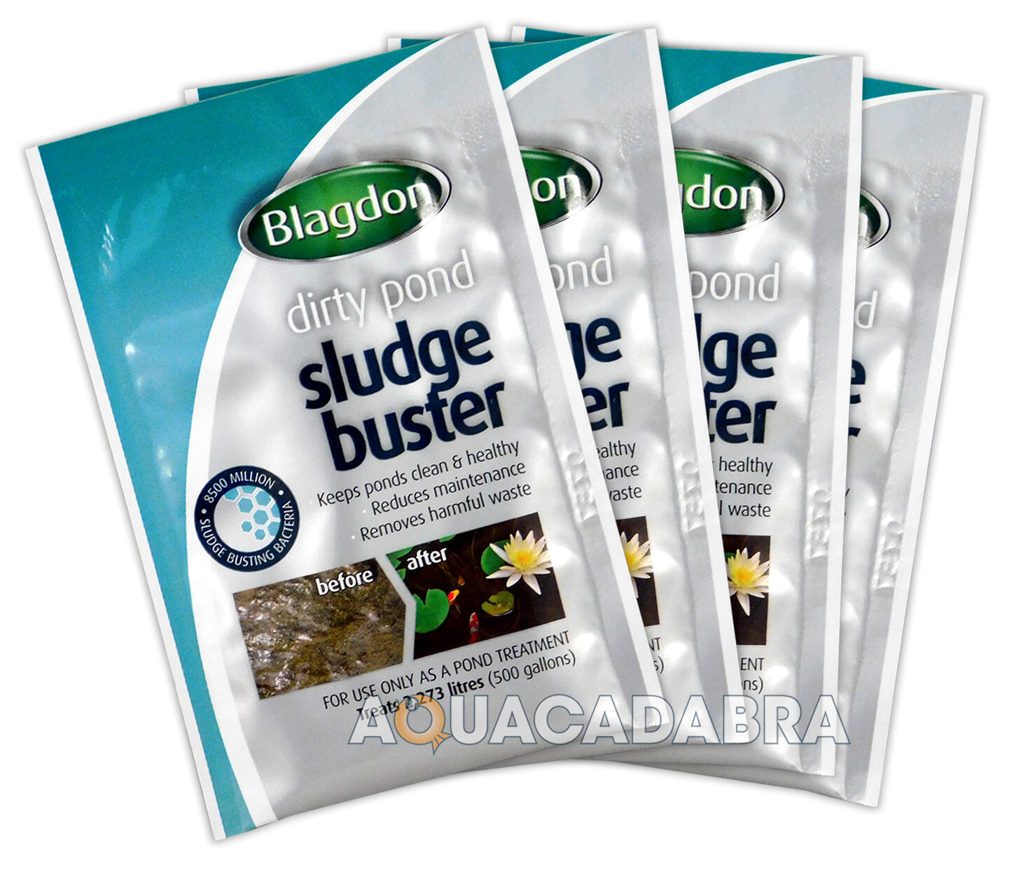 BLAGDON POND SLUDGE BUSTER X 4 SACHETS GARDEN FISH DIRTY POND INTERPET