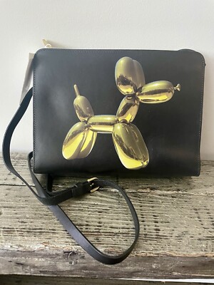 NWT JEFF KOONS x H&M 'Balloon Dog Yellow' Ltd Edition CrossBody Leather Handbag