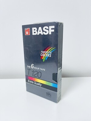 BASF Videokassette VHS T120 6 Hour Tape Neu und Versiegelt