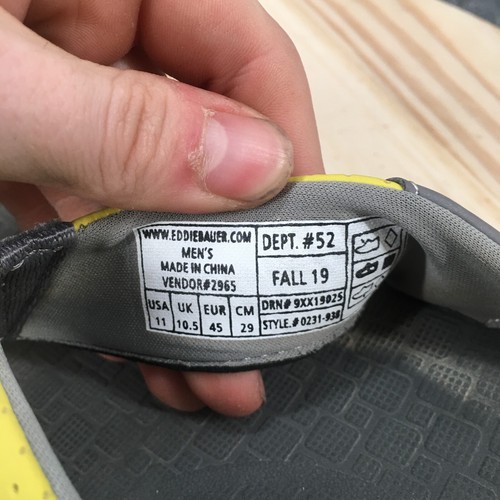 Eddie Bauer Sandals Mens 11 Break Point Flip Flops Casual Flats Slip On Grey - Picture 12 of 14