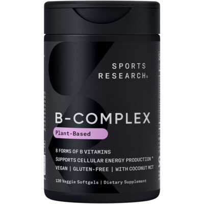 Vitamin B-Complex Full Spectrum - Biotin B12 for Energy & Metabolism 120 Count