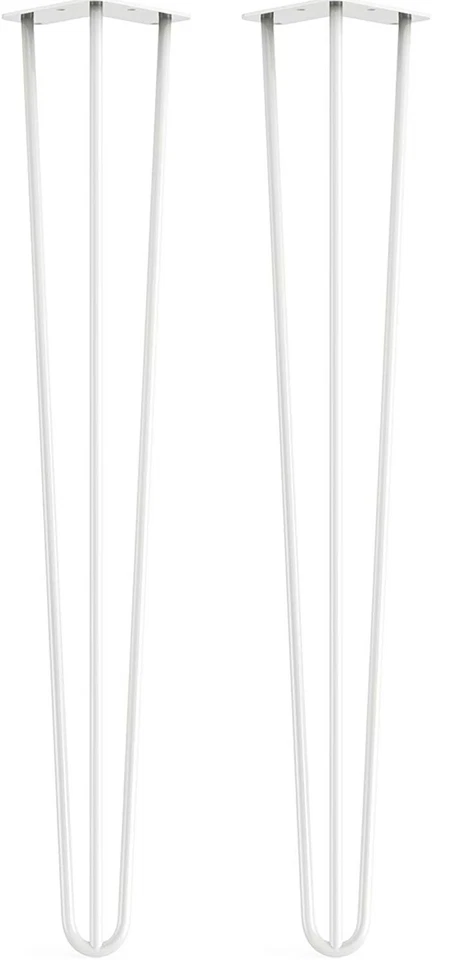 Console Radiator Table White Hair Pin Legs Solid Reclaimed Timber 14CM X 7CM - Image 2 of 3