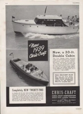 1938 CHRIS-CRAFT DOUBLE CABIN CRUISER ALGONAC MOTORBOAT ALGONAC MICH AD 8312