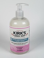 Kirk's Odor Neutralizing Hand Wash Soap Rosemary Sage 12 Fl Oz Sensitive Skin
