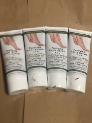 4x Aromatherapy Basics Purifying Foot Scrub Eucalyptus Coconut Oil 