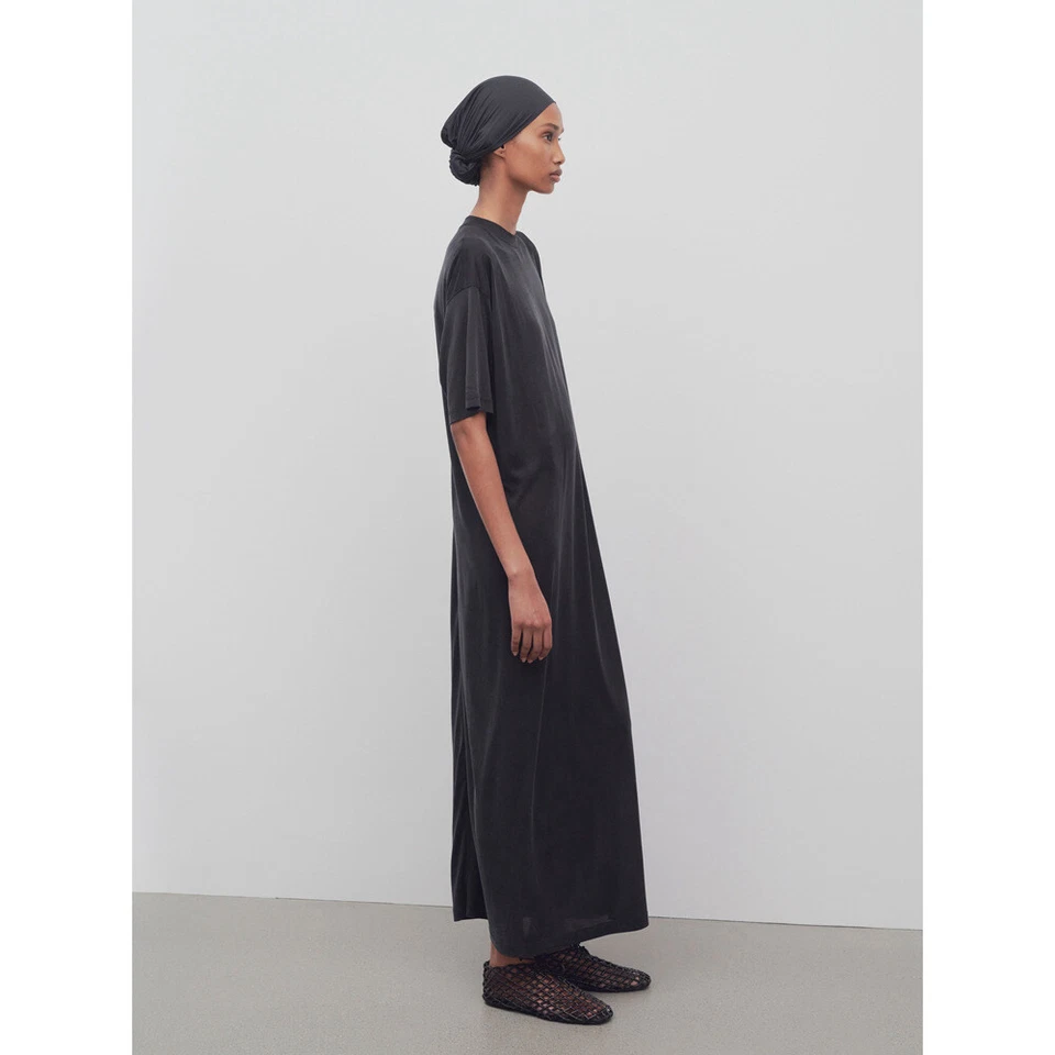 THE ROW Womens Summer New Lazy Loose Round Neck Short-sleeved Dress - Image 4 of 4