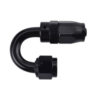 AN8 8AN 180 Degree Swivel Hose End Fitting Adapter Black HIGH QUALITY!