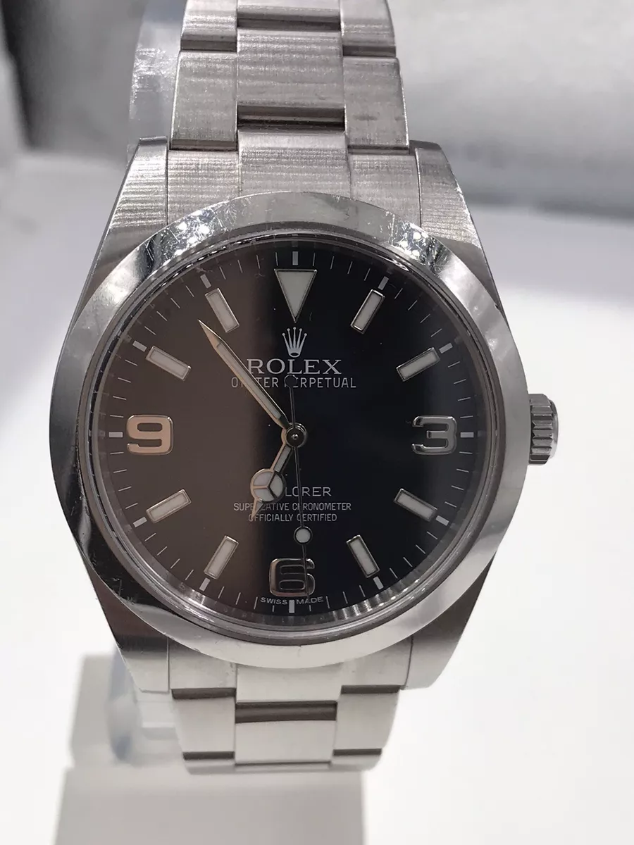 Pre Owned Rolex Explorer 214270 Black Dial 39mm Stainless Steel