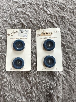 La Chic Dark Blue Buttons 2 Pack Size 36 - 7/8  - 2 - 2 Pack Button Set